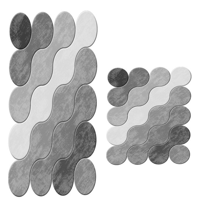 Mijölnir Juego de Alfombrillas de Baño Gris de 2 Piezas con Base Antideslizante Mijölnir Juego de Alfombrillas de Baño Gris de 2 Piezas con Base Antideslizante